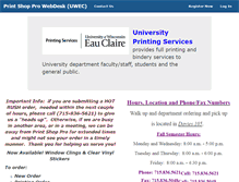 Tablet Screenshot of printingservices.uwec.edu